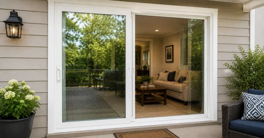 new patio door replacement installed in Ajax home
